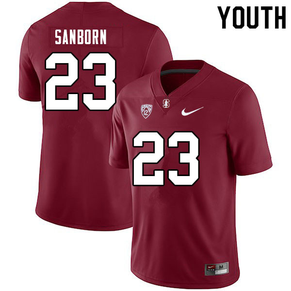 Youth #23 Ryan Sanborn Stanford Cardinal College Football Jerseys Sale-Cardinal - Click Image to Close